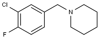 1-[(3-Chloro-4-fluorophenyl)methyl]piperidine Structure