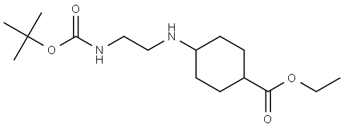 ethyl 4-((2-((tert-butoxycarbonyl)amino)ethyl)amino)cyclohexanecarboxylate Structure