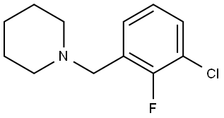 1-[(3-Chloro-2-fluorophenyl)methyl]piperidine Structure