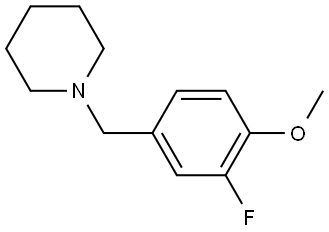 1-[(3-Fluoro-4-methoxyphenyl)methyl]piperidine Structure