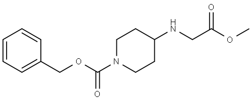 benzyl 4-((2-methoxy-2-oxoethyl)amino)piperidine-1-carboxylate Structure