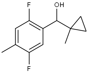 2,5-Difluoro-4-methyl-α-(1-methylcyclopropyl)benzenemethanol Structure