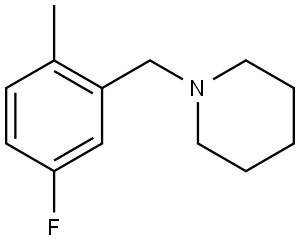 1-[(5-Fluoro-2-methylphenyl)methyl]piperidine Structure