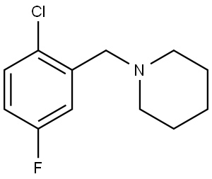 1-[(2-Chloro-5-fluorophenyl)methyl]piperidine Structure