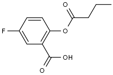 2-(butyryloxy)-5-fluorobenzoic acid Structure