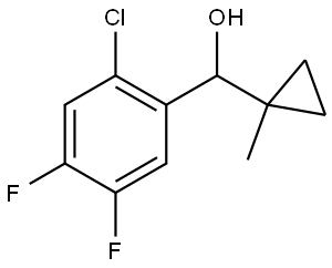 2-Chloro-4,5-difluoro-α-(1-methylcyclopropyl)benzenemethanol Structure