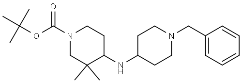 tert-butyl 4-((1-benzylpiperidin-4-yl)amino)-3,3-dimethylpiperidine-1-carboxylate Structure