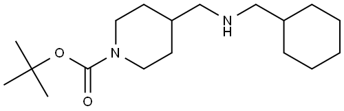 tert-butyl 4-(((cyclohexylmethyl)amino)methyl)piperidine-1-carboxylate Structure