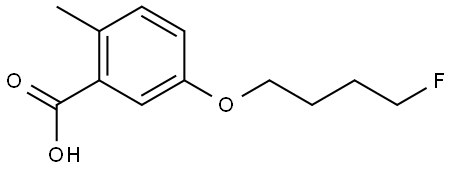 5-(4-Fluorobutoxy)-2-methylbenzoic acid Structure