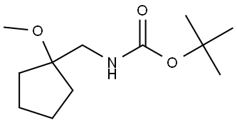 tert-butyl ((1-methoxycyclopentyl)methyl)carbamate Structure