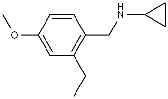 Benzenemethanamine, N-cyclopropyl-2-ethyl-4-methoxy- Structure