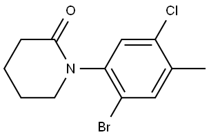 1-(2-Bromo-5-chloro-4-methylphenyl)-2-piperidinone Structure