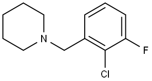 1-[(2-Chloro-3-fluorophenyl)methyl]piperidine Structure