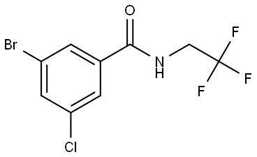 3-Bromo-5-chloro-N-(2,2,2-trifluoroethyl)benzamide Structure