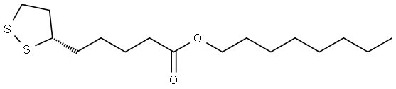 1,2-Dithiolane-3-pentanoic acid, octyl ester, (3S)- Structure