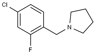 1-[(4-Chloro-2-fluorophenyl)methyl]pyrrolidine Structure