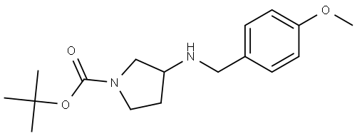 tert-butyl 3-((4-methoxybenzyl)amino)pyrrolidine-1-carboxylate Structure