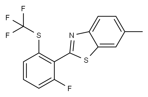 2-[2-Fluoro-6-[(trifluoromethyl)thio]phenyl]-6-methylbenzothiazole Structure