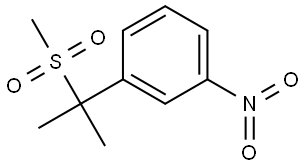 Benzene, 1-[1-methyl-1-(methylsulfonyl)ethyl]-3-nitro- Structure