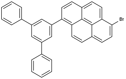 Pyrene, 1-bromo-6-[1,1′:3′,1′′-terphenyl]-5′-yl- Structure