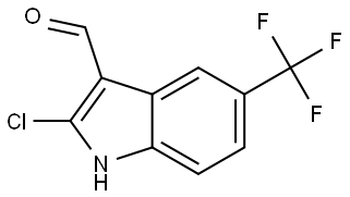 2-chloro-5-(trifluoromethyl)-1H-indole-3-carbaldehyde Structure