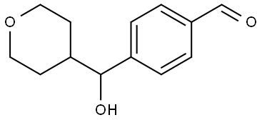 4-[Hydroxy(tetrahydro-2H-pyran-4-yl)methyl]benzaldehyde Structure