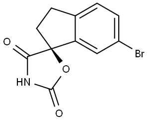 (S)-6-bromo-2,3-dihydrospiro[indene-1,5'-oxazolidine]-2',4'-dione Structure