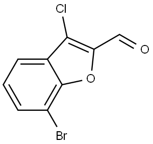 7-bromo-3-chlorobenzofuran-2-carbaldehyde Structure