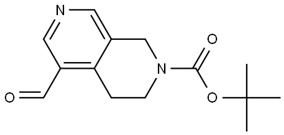 5-Formyl-3,4-dihydro-1H-[2,7]naphthyridine-2-carboxylic acid tert-butyl ester Structure