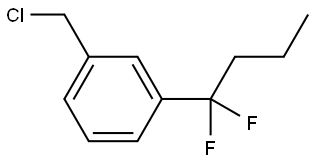 1-(chloromethyl)-3-(1,1-difluorobutyl)benzene Structure