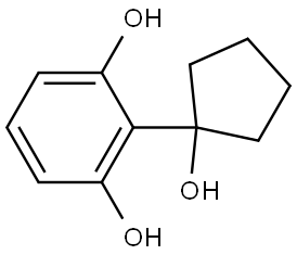 2-(1-Hydroxycyclopentyl)-1,3-benzenediol Structure