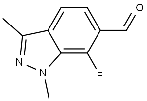 7-Fluoro-1,3-dimethyl-1H-indazole-6-carboxaldehyde Structure