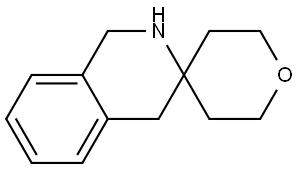 Spiro[isoquinoline-3(2H),4′-[4H]pyran], 1,2′,3′,4,5′,6′-hexahydro- Structure