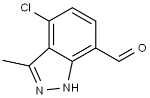 4-Chloro-3-methyl-1H-indazole-7-carboxaldehyde Structure