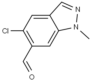 5-Chloro-1-methyl-1H-indazole-6-carboxaldehyde Structure