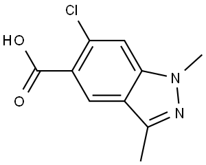 6-Chloro-1,3-dimethyl-1H-indazole-5-carboxylic acid Structure