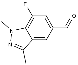 7-Fluoro-1,3-dimethyl-1H-indazole-5-carboxaldehyde Structure