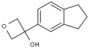 3-(2,3-dihydro-1H-inden-5-yl)oxetan-3-ol Structure