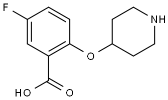 5-fluoro-2-(piperidin-4-yloxy)benzoic acid Structure