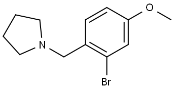 1-[(2-Bromo-4-methoxyphenyl)methyl]pyrrolidine Structure