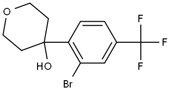 4-[2-Bromo-4-(trifluoromethyl)phenyl]tetrahydro-2H-pyran-4-ol Structure