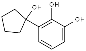 3-(1-Hydroxycyclopentyl)-1,2-benzenediol Structure