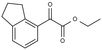 Ethyl 2,3-dihydro-α-oxo-1H-indene-4-acetate Structure