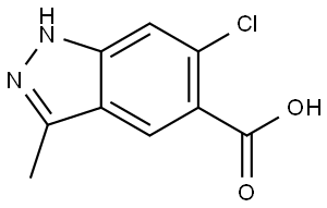 6-Chloro-3-methyl-1H-indazole-5-carboxylic acid Structure