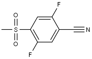 2,5-difluoro-4-(methylsulfonyl)benzonitrile 구조식 이미지