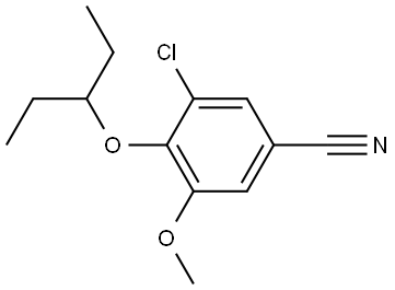 3-Chloro-4-(1-ethylpropoxy)-5-methoxybenzonitrile Structure