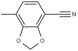 1,3-Benzodioxole-4-carbonitrile, 7-methyl- Structure