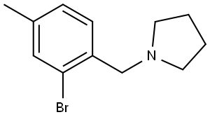 1-[(2-Bromo-4-methylphenyl)methyl]pyrrolidine Structure