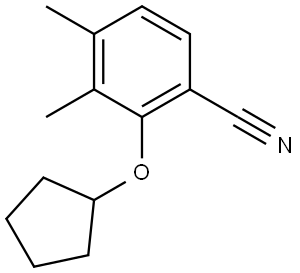 2-(Cyclopentyloxy)-3,4-dimethylbenzonitrile Structure