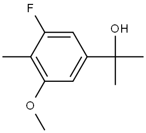 2-(3-fluoro-5-methoxy-4-methylphenyl)propan-2-ol Structure